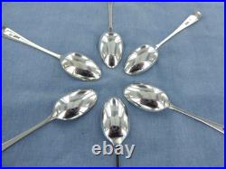 A Vintage Sterling Silver Set Of Six Old English Coffee Spoons, Sheffield 1928