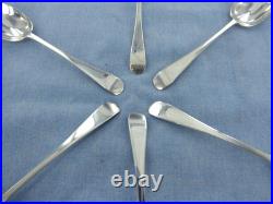 A Vintage Sterling Silver Set Of Six Old English Coffee Spoons, Sheffield 1928