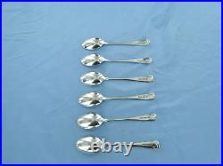 A Vintage Sterling Silver Set Of Six Old English Coffee Spoons. Sheffield 1935