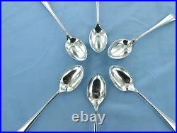 A Vintage Sterling Silver Set Of Six Old English Coffee Spoons. Sheffield 1935