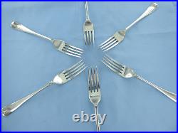 A Vintage Sterling Silver Set Of Six Old English Dessert Forks, London 1931