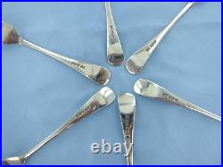 A Vintage Sterling Silver Set Of Six Old English Dessert Forks, London 1931