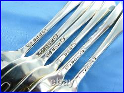 A Vintage Sterling Silver Set Of Six Old English Dessert Forks, London 1952