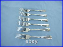 A Vintage Sterling Silver Set Of Six Old English Dessert Forks, Sheffield 1942