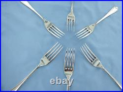 A Vintage Sterling Silver Set Of Six Old English Dessert Forks, Sheffield 1942