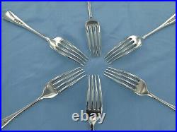 A Vintage Sterling Silver Set Of Six Old English Dessert Forks Sheffield 1962