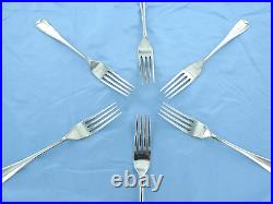 A Vintage Sterling Silver Set Of Six Old English Dessert Forks Sheffield 1992/93