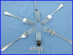 A Vintage Sterling Silver Set Of Six Old English Dessert Forks Sheffield 1992/93