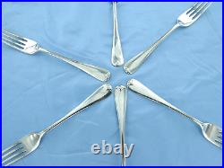 A Vintage Sterling Silver Set Of Six Old English Dessert Forks Sheffield 1992/93