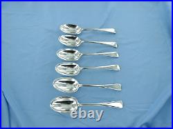 A Vintage Sterling Silver Set Of Six Old English Dessert Spoons London 1930/29