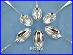 A Vintage Sterling Silver Set Of Six Old English Dessert Spoons London 1939