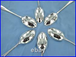 A Vintage Sterling Silver Set Of Six Old English Dessert Spoons London 1939