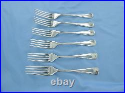 A Vintage Sterling Silver Set Of Six Old English Dinner Forks Birmingha 1933