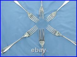 A Vintage Sterling Silver Set Of Six Old English Dinner Forks Birmingha 1933