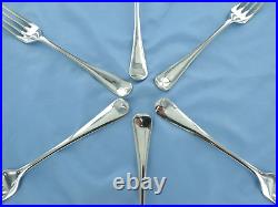 A Vintage Sterling Silver Set Of Six Old English Dinner Forks Birmingha 1933