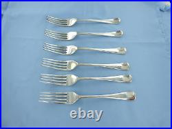 A Vintage Sterling Silver Set Of Six Old English Dinner Forks, London 1931