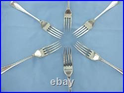 A Vintage Sterling Silver Set Of Six Old English Dinner Forks, London 1931