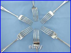 A Vintage Sterling Silver Set Of Six Old English Dinner Forks, London 1931