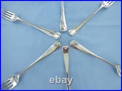 A Vintage Sterling Silver Set Of Six Old English Dinner Forks, London 1931