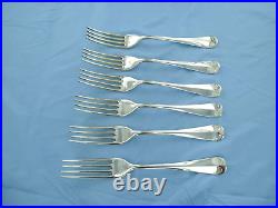 A Vintage Sterling Silver Set Of Six Old English Dinner Forks Sheffield 1998