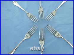 A Vintage Sterling Silver Set Of Six Old English Dinner Forks Sheffield 1998