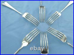 A Vintage Sterling Silver Set Of Six Old English Dinner Forks Sheffield 1998