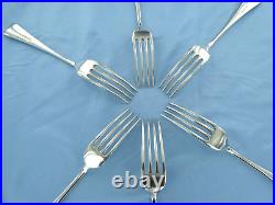 A Vintage Sterling Silver Set Of Six Old English Dinner Forks Sheffield 1998