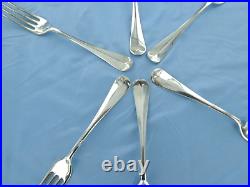 A Vintage Sterling Silver Set Of Six Old English Dinner Forks Sheffield 1998