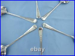 A Vintage Sterling Silver Set Of Six Old English Soup Spoons, London 1933