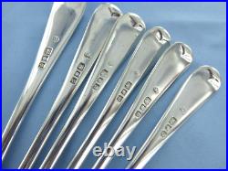 A Vintage Sterling Silver Set Of Six Old English Soup Spoons, London 1933