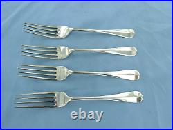 A vintage set of four sterling silver old English dessert forks. Sheffield 1937