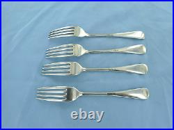 A vintage set of four sterling silver old English dessert forks. Sheffield 1937