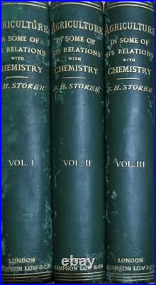 AGRICULTURE IN SOME OF ITS RELATIONS WITH CHEMISTRY Storer 1897 ANTIQUE Vintage