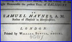 ANTIQUE 1740 RARE BOOK King Henry VIII Collection of State Papers 1542-1570