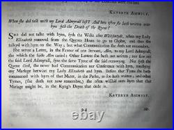 ANTIQUE 1740 RARE BOOK King Henry VIII Collection of State Papers 1542-1570