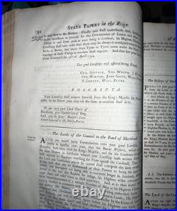 ANTIQUE 1740 RARE BOOK King Henry VIII Collection of State Papers 1542-1570