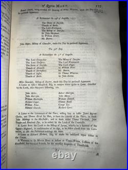 ANTIQUE 1740 RARE BOOK King Henry VIII Collection of State Papers 1542-1570