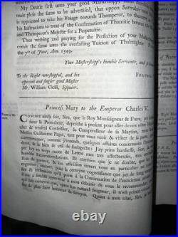 ANTIQUE 1740 RARE BOOK King Henry VIII Collection of State Papers 1542-1570