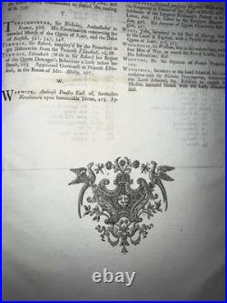 ANTIQUE 1740 RARE BOOK King Henry VIII Collection of State Papers 1542-1570