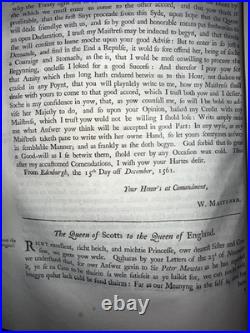 ANTIQUE 1740 RARE BOOK King Henry VIII Collection of State Papers 1542-1570