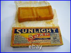 ANTIQUE 1930's Ad prize 1000£ SUNLIGHT SOAP BOX ENGLISH BULGARIAN VINTAGE CASE