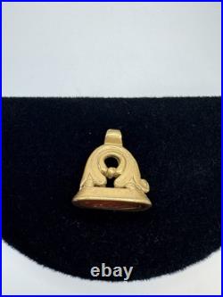 ANTIQUE GEORGIAN ENGLISH GOLD CARNELIAN INTAGLIO SHAKESPEARE SEAL FOB c1820