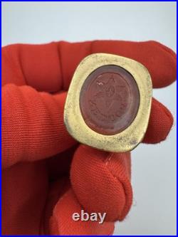 ANTIQUE GEORGIAN ENGLISH GOLD CARNELIAN INTAGLIO SHAKESPEARE SEAL FOB c1820 ANTIQUE GEORGIAN ENGLISH GOLD CARNELIAN INTAGLIO SHAKESPEARE SEAL FOB c1820