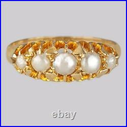 ANTIQUE GOLD & PEARL RING Victorian / Edwardian 18ct English Vintage Pearl Ring