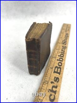 Antique 1817 miniature book leather Costumes of Different Nations 2x2.5 real