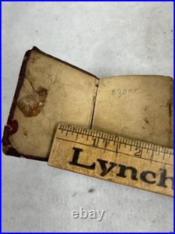 Antique 1817 miniature book leather Costumes of Different Nations 2x2.5 real