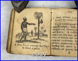 Antique 1817 miniature book leather Costumes of Different Nations 2x2.5 real