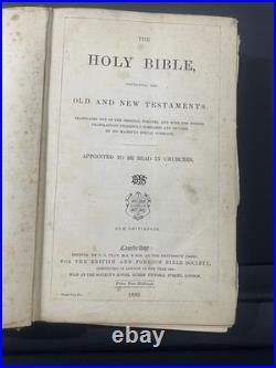 Antique 1853 Holy Bible Old New Testament Cambridge University Press Vintage Antique 1853 Holy Bible Old New Testament Cambridge University Press Vintage