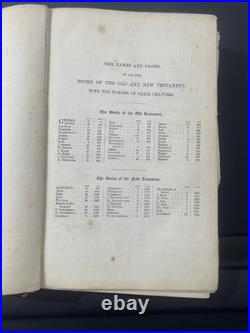 Antique 1853 Holy Bible Old New Testament Cambridge University Press Vintage