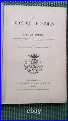 Antique 1866 The Book of Perfumes Eugene Rimmel HC Gilt Illustrated Philidelphia